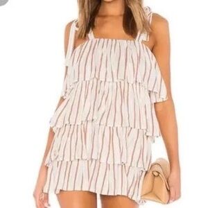 Tularosa Tiered Ruffle Mini Dress (Size Small)